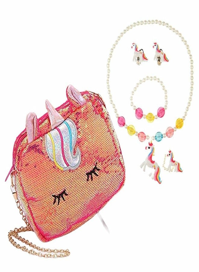 Tera13 TERA 13 Girls Kids Gift Set, Mala Necklace Set with Pouch Accessories Kit (Pack of 2) Sling Bag Combo Set for Women & Gi-rls, B-Day, Kanjak, Rakhi Return Gift for Girls Gi-ft Items, Bracelete - Image 3